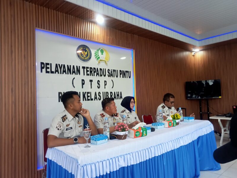 Rutan Kelas II Raha mengelar sosialisasi aplikasi SISERU. (Foto:Afrizal) 