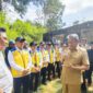 Anggota DPR RI, Ir. H. Ridwan Bae bersama Rombongan Kepala Balai dan Bupati Muna, Bachrun Labuta bersama OPDnya meninjau bangunan SPAM hutan Jompi. (Foto:Iman Supa) 